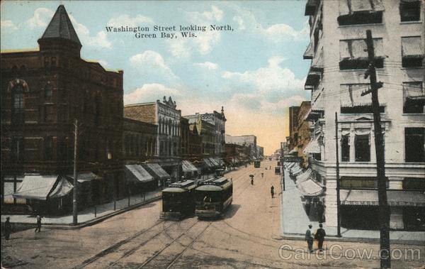 Washington Street looking North Green Bay Wisconsin
