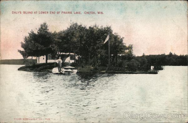 Daly's Island at lower end of Prairie Lake Chetek Wisconsin