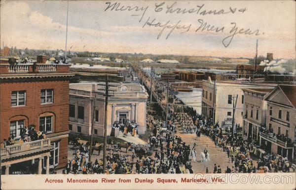 Across Menominee River from Dunlap Square Marinette Wisconsin