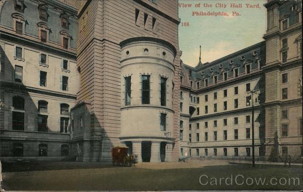 View of City Hall Yard Philadelphia Pennsylvania