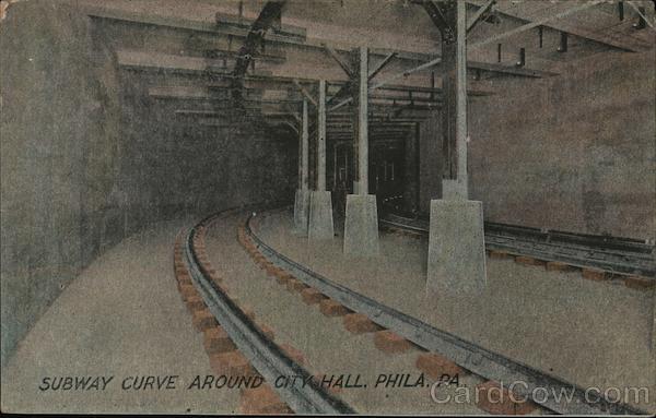 Subway Curve around City Hall Philadelphia Pennsylvania