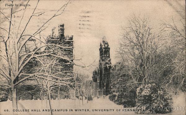 College Hall and Campus in Winter - University of Pennsylvania Philadelphia
