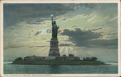 Statue of Liberty, New York Harbor Postcard