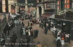 View of the Bowery Coney Island, NY Postcard Postcard Postcard