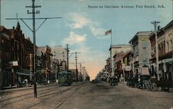 Scene on Garrison Avenue Fort Smith, AR Postcard Postcard Postcard