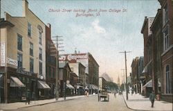 Church Street looking North from College Street Burlington, VT Postcard Postcard Postcard