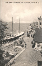 Dock Scene, Alexandria Postcard