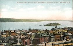 Halifax Harbor From Citadel Showing St. George's Island Postcard