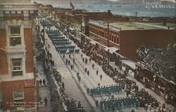 US Marine Parade Postcard