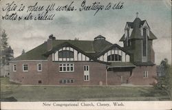 New Congragational Church Cheney, WA Postcard Postcard Postcard