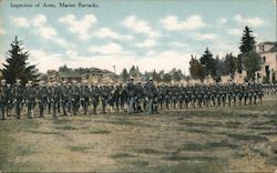 Inspection of Arms, Marine Barracks Postcard