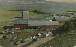 Hauling Wheat to the Warehouse Postcard