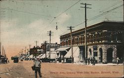 Hewitt Avenue looking West from Rucker Everett, WA Postcard Postcard Postcard