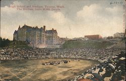 High School and Stadium - Stadium seats 25,000 people Postcard