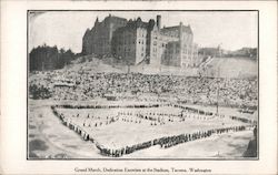 Grand March, Dedication Exercises at the Stadium Tacoma, WA Postcard Postcard Postcard