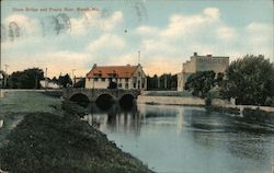 Stone Bridge and Prairie River Postcard