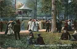 Band Concert Solders Home Postcard