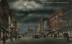 Main Street at Night Postcard