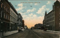 16th and Tower, looking North Superior, WI Postcard Postcard Postcard