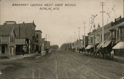 Broadway looking West from Bridge Postcard