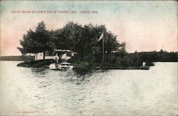 Daly's Island at lower end of Prairie Lake Postcard