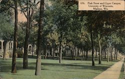 Park Street and Upper Campus - University of Wisconsin Postcard