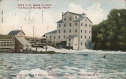 Mill and Part of Dam of Wisconsin Milling Co. Menomonie, WI Postcard Postcard Postcard