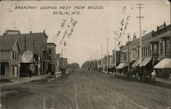 Broadway Looking West From Bridge Postcard