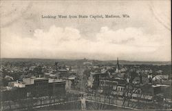 Looking West from State Capitol Postcard