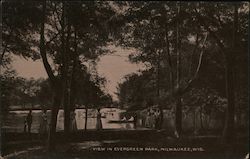View in Evergreen Park Postcard
