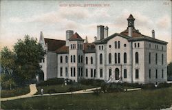 High School Jefferson, WI Postcard Postcard Postcard