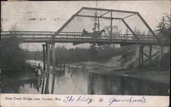 Otter Creek Bridge Altoona, WI Postcard Postcard Postcard