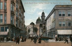 North Fourth Street, Looking Toward Capitol Postcard