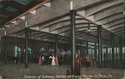 Interior of Subway Station 69th and Market Street Postcard