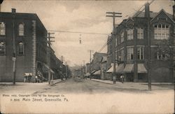 Main Street Greenville, PA Postcard Postcard Postcard