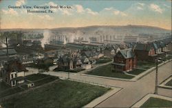 General View, Carnegie Steel Works Homestead, PA Postcard Postcard Postcard