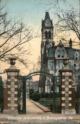 Entrance to University of Pennsylvania Philadelphia, PA Postcard Postcard Postcard