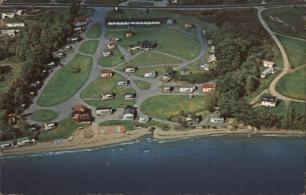 Colonial Gables Motel And Cottages Belfast Me Postcard