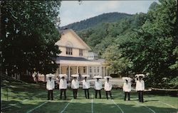 Waiters' Tray Race, The Homestead Postcard