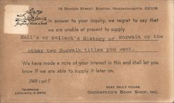Goodspeed's Book Shop Inc. Postcard