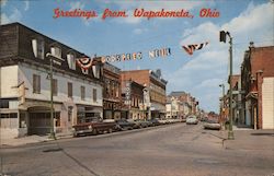 Auglaize Street Wapakoneta, OH Postcard Postcard Postcard