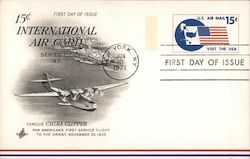 15 Cent International Air Card China Clipper Postal Cards Postcard Postcard Postcard