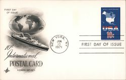 USA World Vacationland 10c First Day Cover Postcard