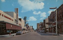 Looking South on Ryan Street Postcard