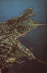 Air View of Stonington and vicinity Postcard