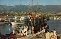 Christmas Pageant, Santa Barbara Harbor Postcard