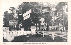 Friendly Pines Motor Court New Bern, NC Postcard Postcard Postcard