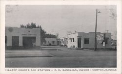 Hilltop Courts and Station Norton, KS Postcard Postcard Postcard