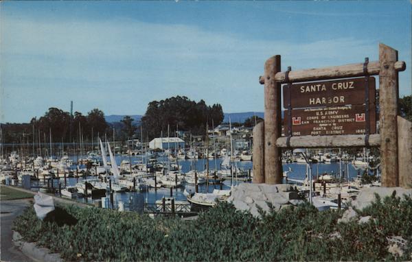 View of Yacht Harbor Santa Cruz California