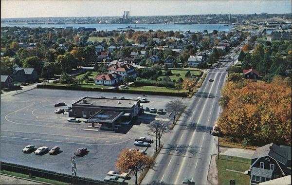 Aerial View of the National Bank of Fairhaven Massachusetts